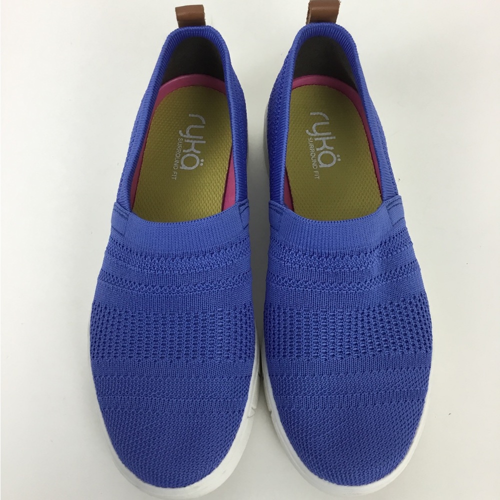 Ryka Comfort Sneakers Knit Slip-On Shoes Blue Size 6.5 EUC